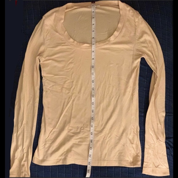 ❤️🆓ZA Cream Scoop Neck Longer Sleeves & Length S - Picture 13 of 16